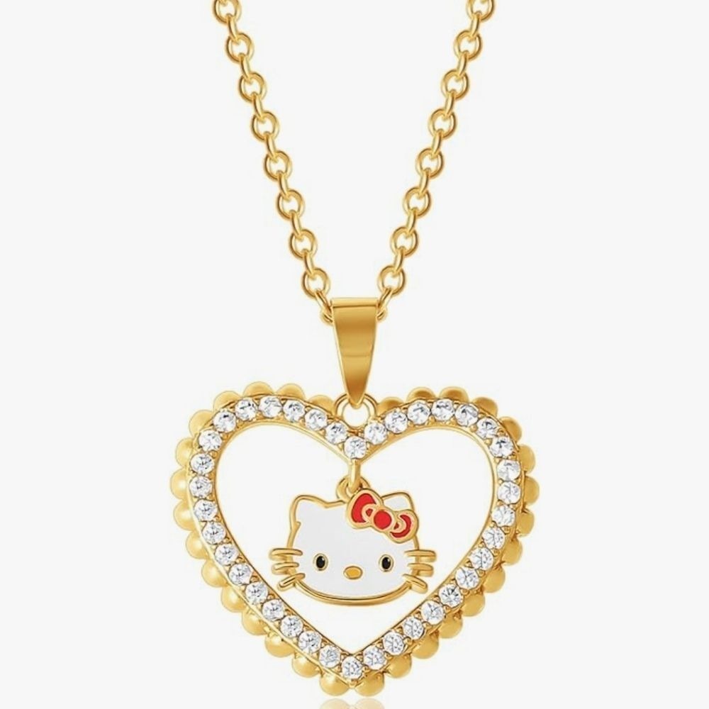 Hello Kitty By Sanrio Heart Charm Necklace